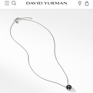 authentic david yurman petite chatelaine necklace with black onyx